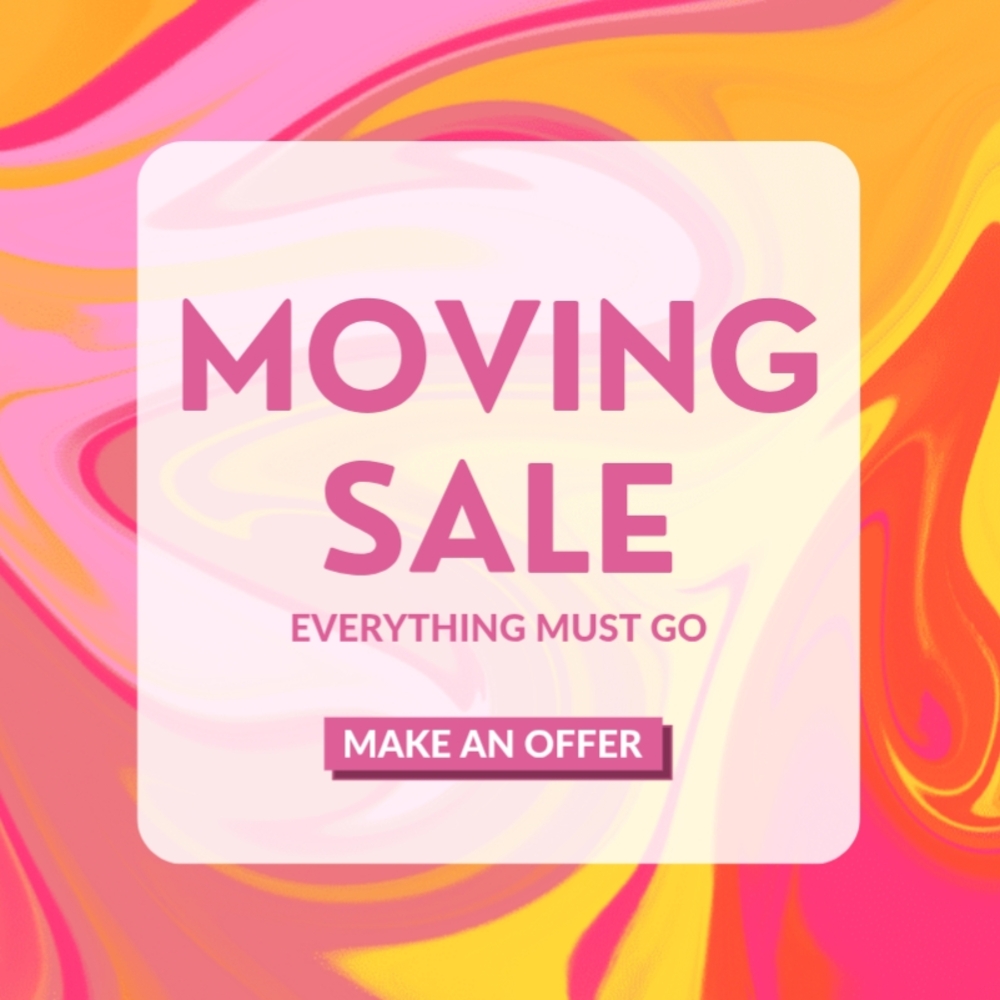 Vibrant Moving Sale Poster